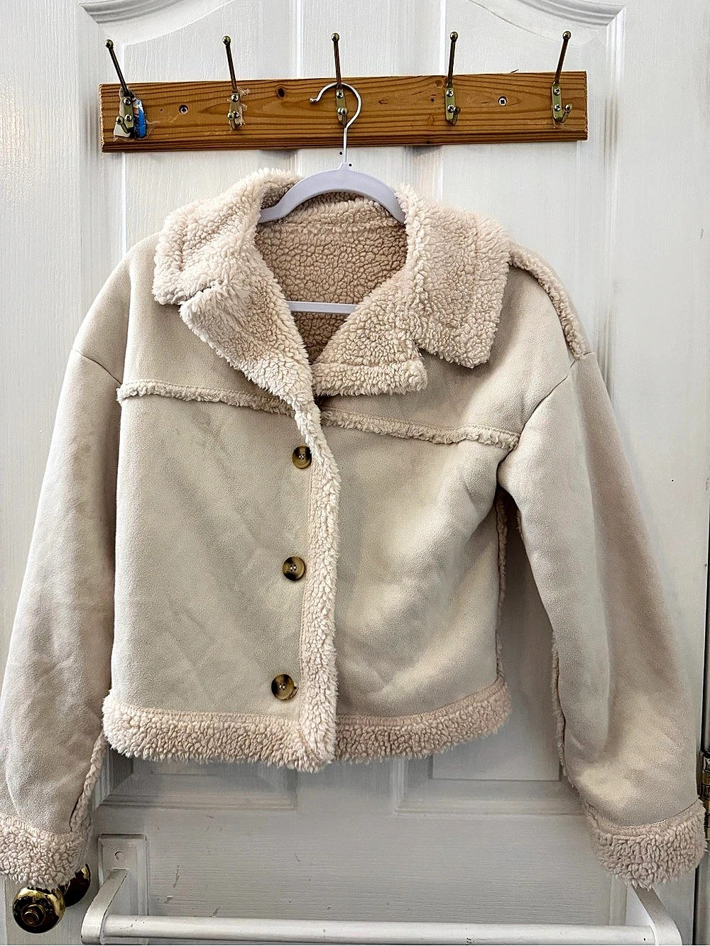 Cream Teddy Jacket Like New